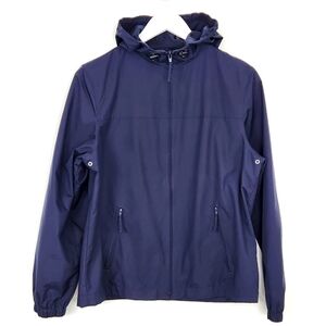 GAP Vintage Y2K Navy Zip-Up Lined Hooded Breathable Windbreaker Jacket Size S